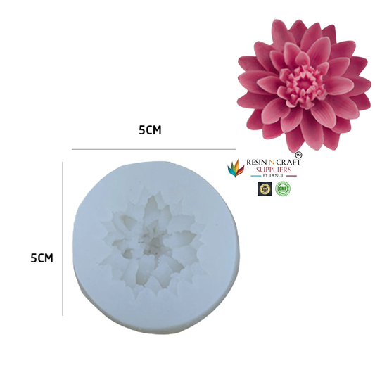 3D Dahlia Flower Candle Mold (RHM0168)