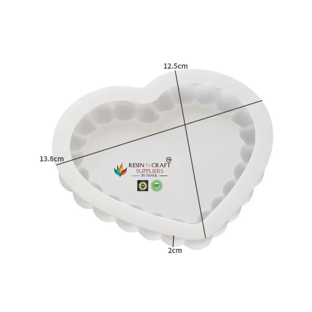 Heart Tray Mould With Round Bubble Border