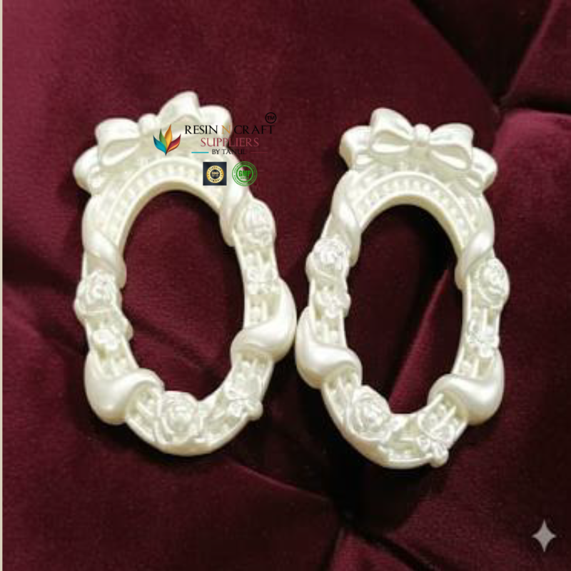 Elegant Bow Oval Frame Miniature 2 PC SET