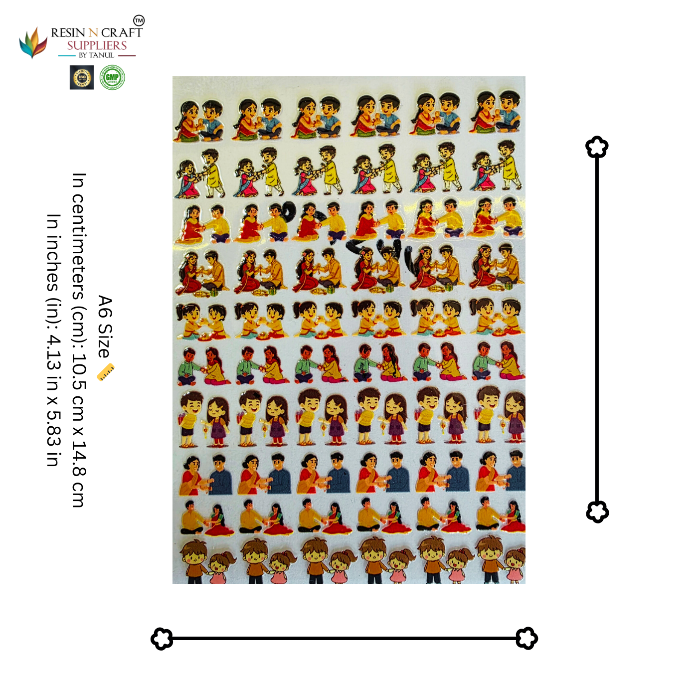 Rakhi Color Peel & Stick UV DTF Sticker – A6 Size (UVS - 139)