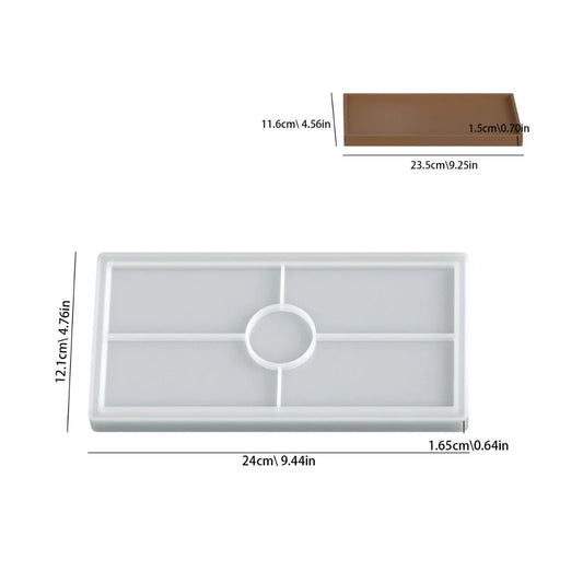 Large Rectangular Resin Tray Mould – Multipurpose Serving & Organizer Plate Silicone Mold