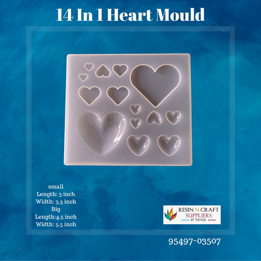 14 in 1 Heart Mould