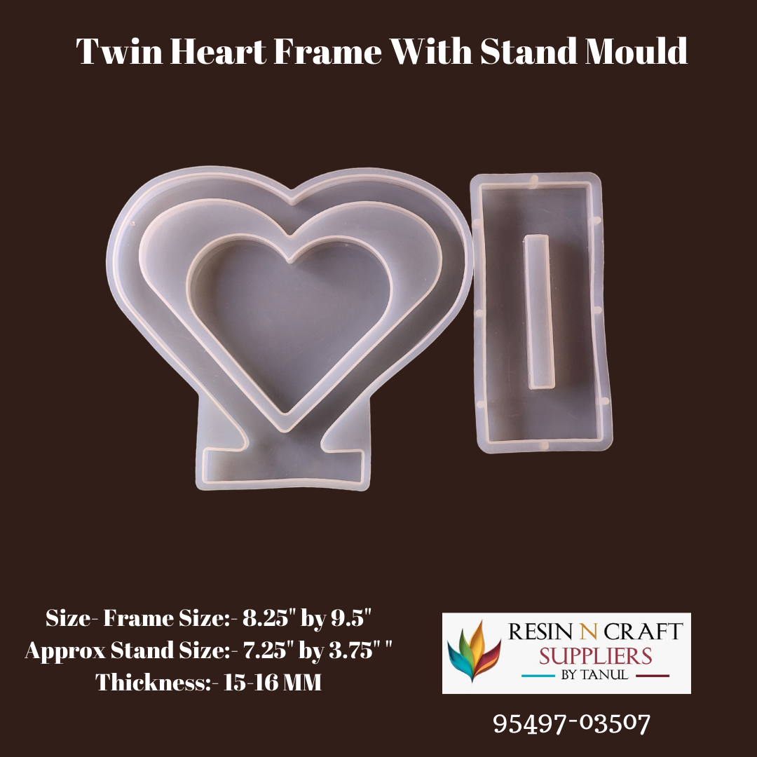 Twin Heart Frame With Stand Mould