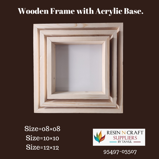 Wooden Frame with Acrylic Base / floating frame