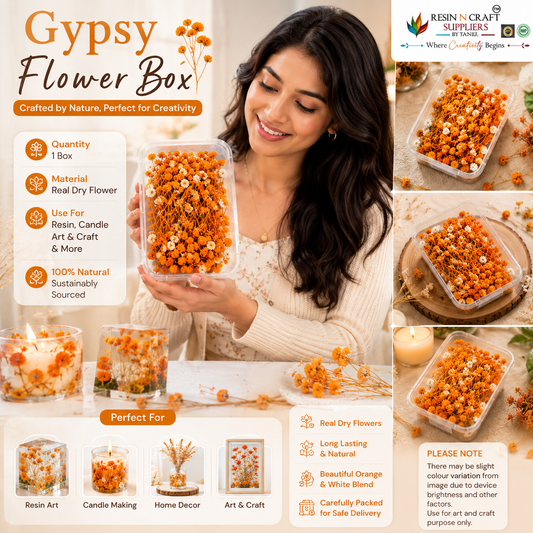 Gypsy Flower Box Purple (White Orange Shade) Color