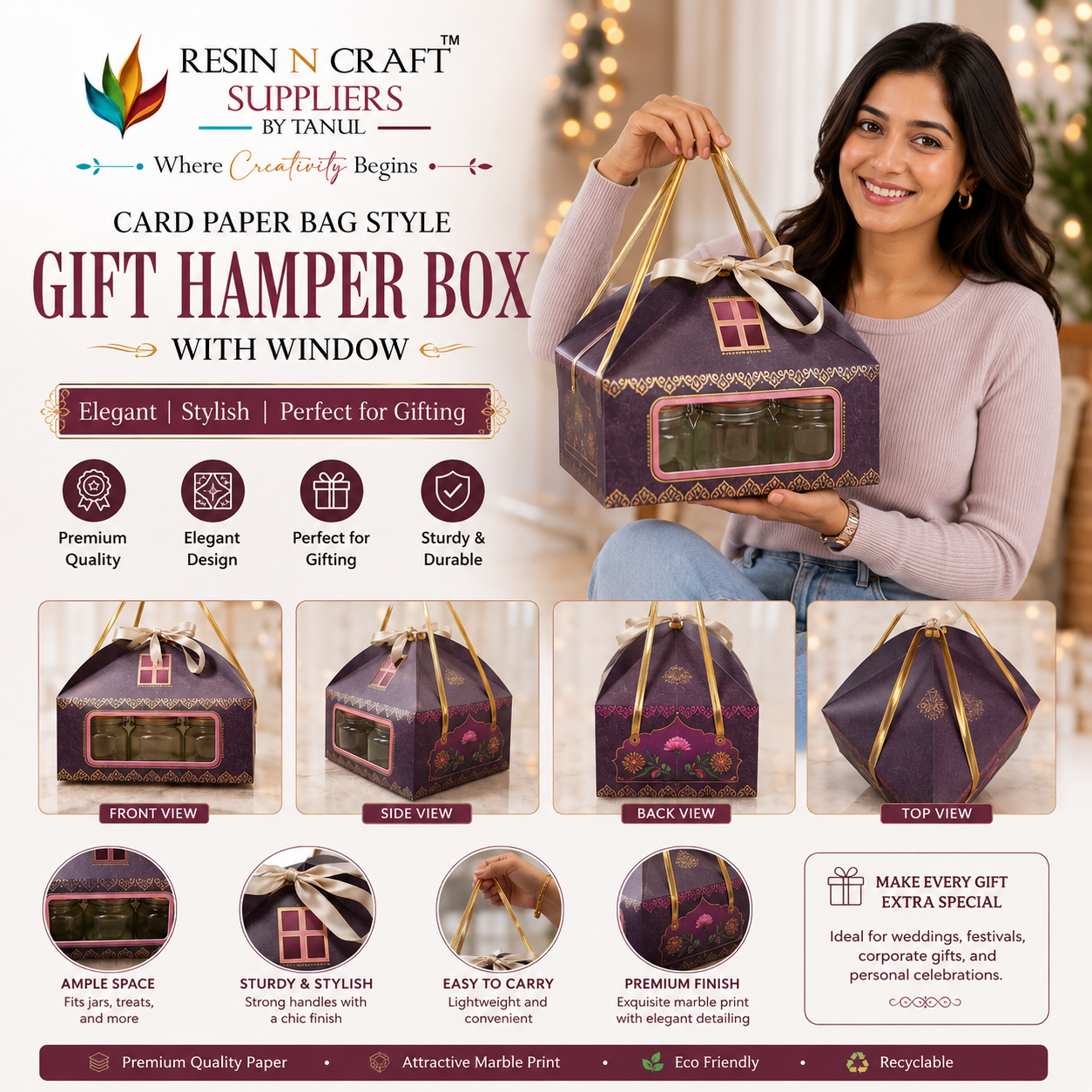 Gift Hamper Box with Window – Card Paper Bag Style