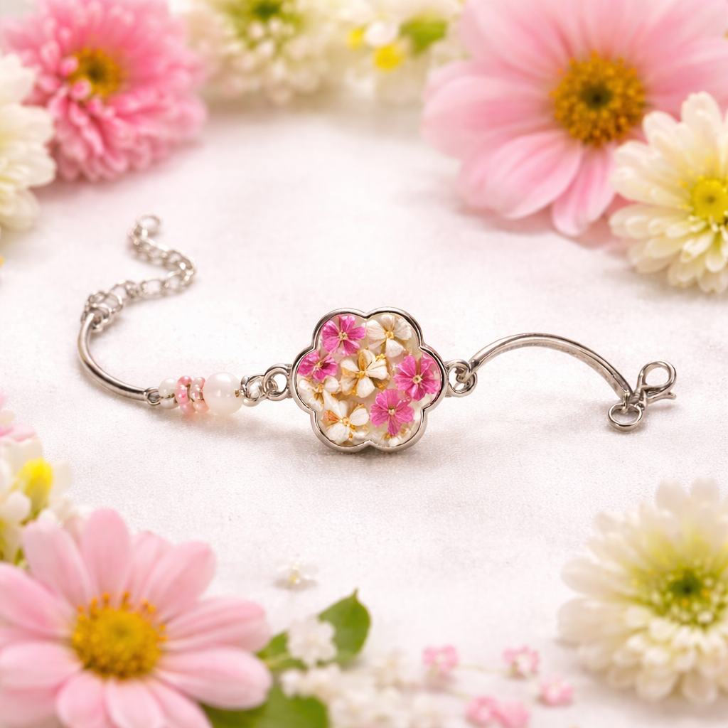 Bracelet Base Without Bezel (Rakhi / Gift Collection) (Silver Color)