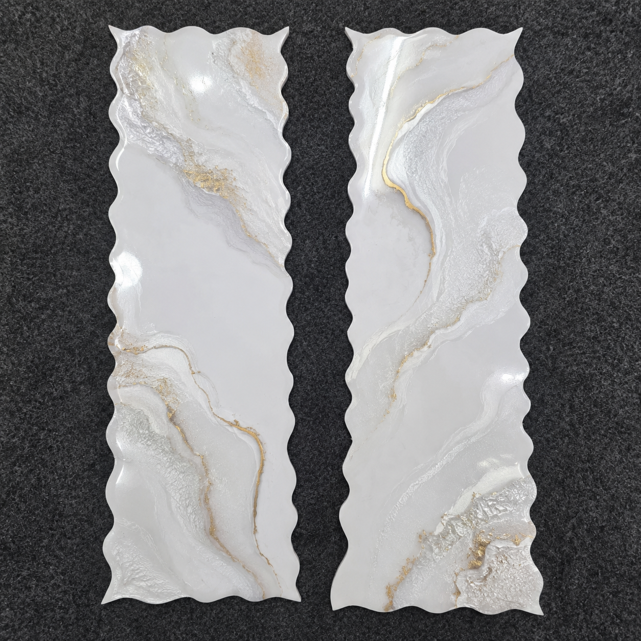 2 Part Bandwar Base For Resin Art – White Acrylic Base (15" x 40")