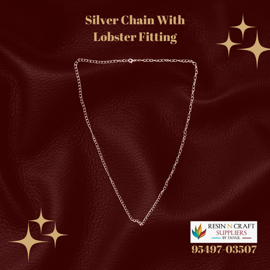 Silver Chain With Lobster Fitting