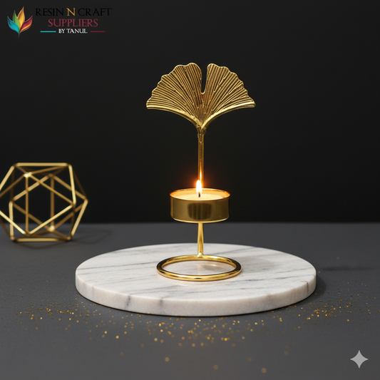 Timeless Ginkgo T-light Stand Holder (Metal)
