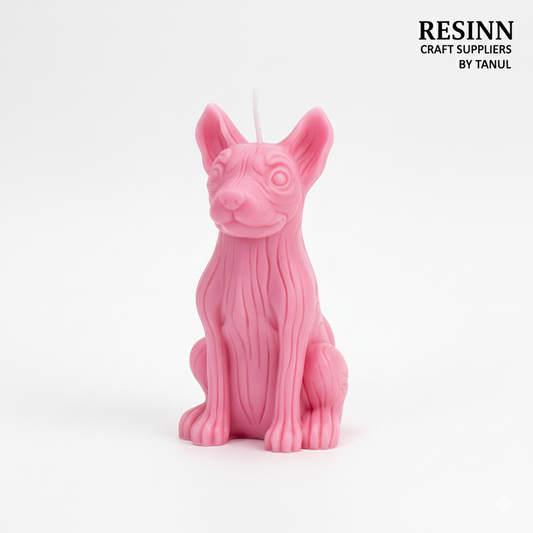 3D Sitting Dog Figurine Silicone Candle Mold (21-20)