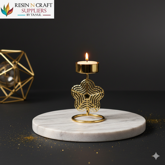 Gilded Starburst T-light Stand (Metal)