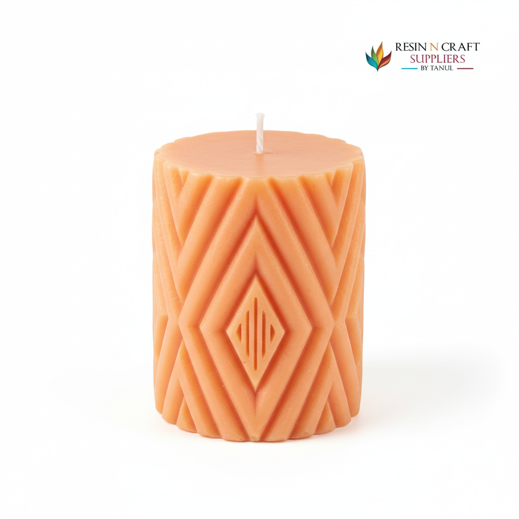3D Geometric Diamond Pillar Silicone Candle Mold