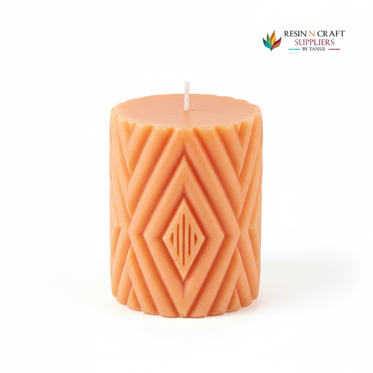 3D Geometric Diamond Pillar Silicone Candle Mold