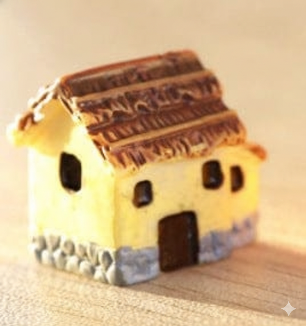 Small Yellow Two Room Villa Miniature