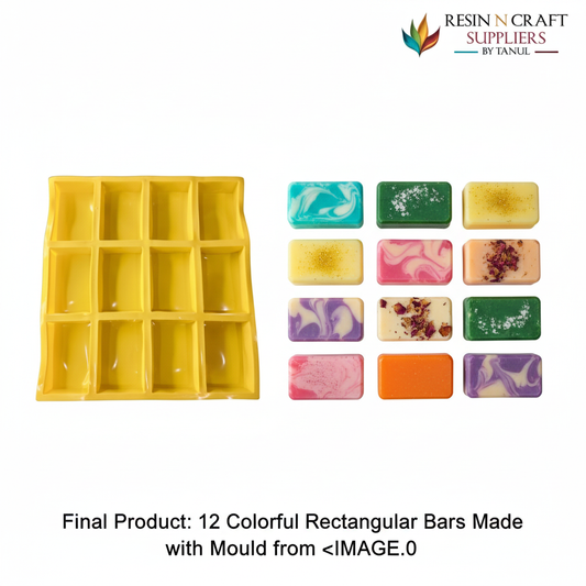 12-Cavity Standard Rectangle Silicone Mold