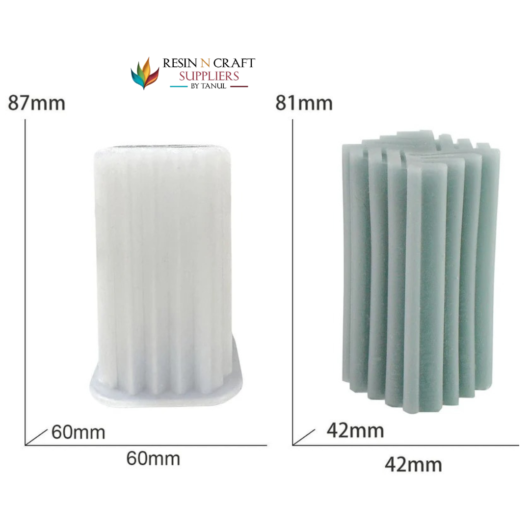 Square Striped Candle Mould