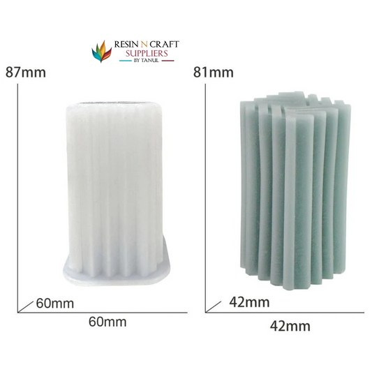 Square Striped Candle Mould