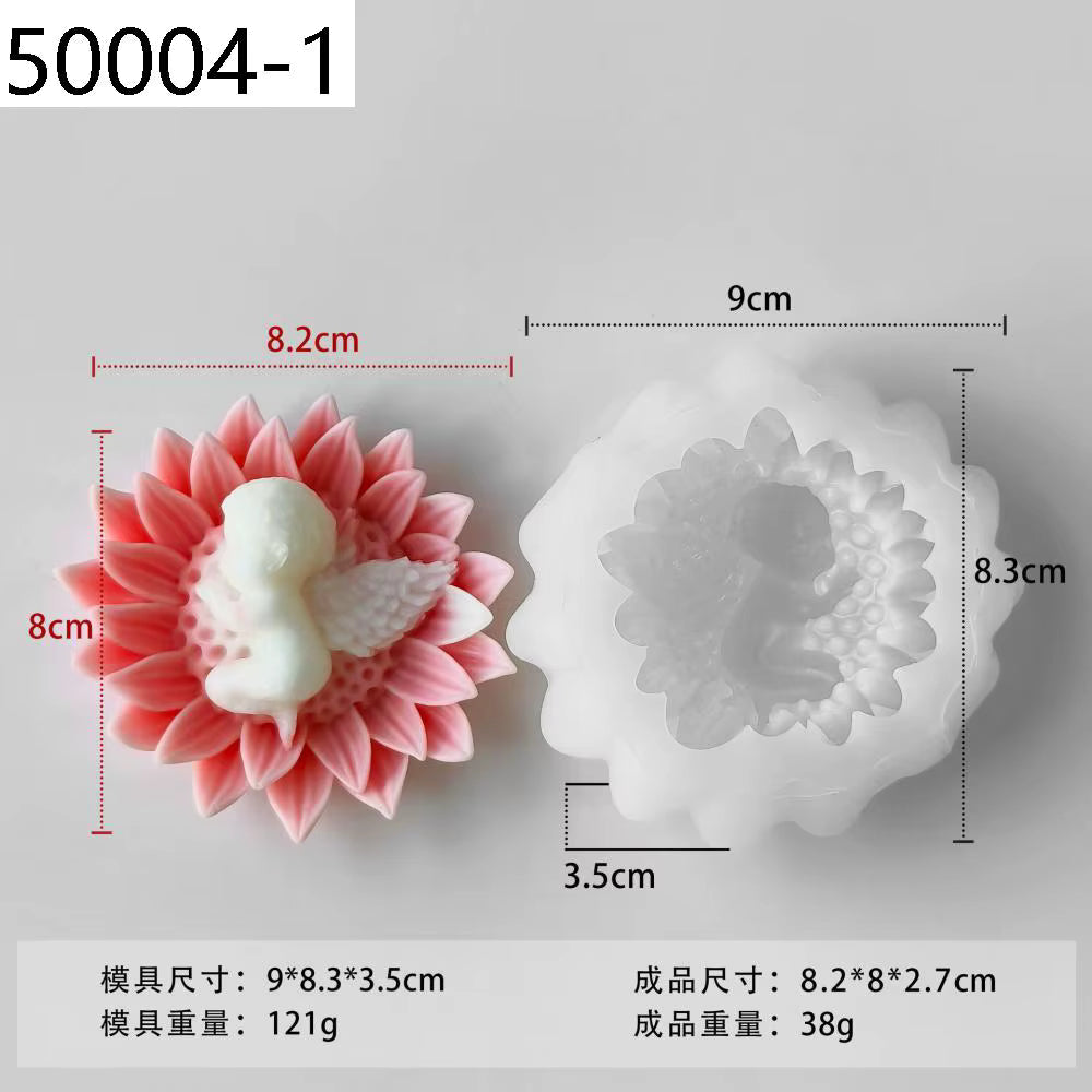RWCM755 Angel's Sunflower Embrace Mould (Candle & Soap)