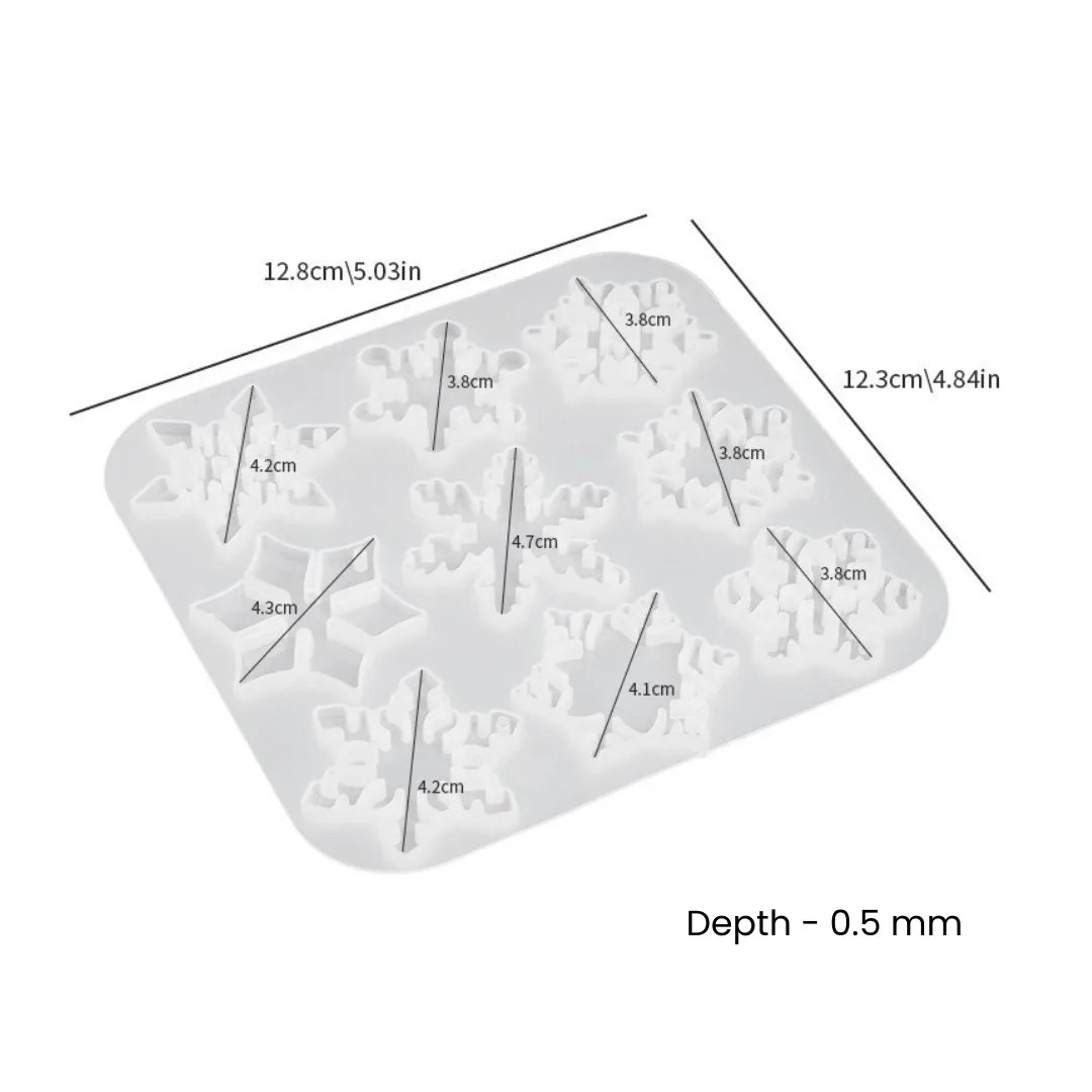 9 Snow Earring Mold