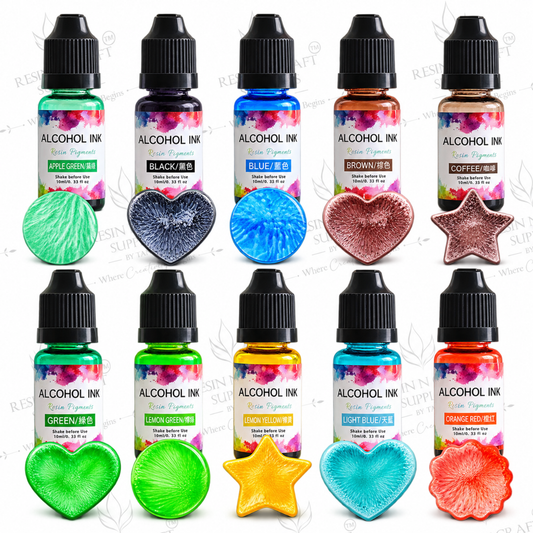 Alcohol Ink for Resin Art – 10 ML | Available in 1 pc - 24 pc set