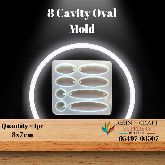 8 cavity oval mould