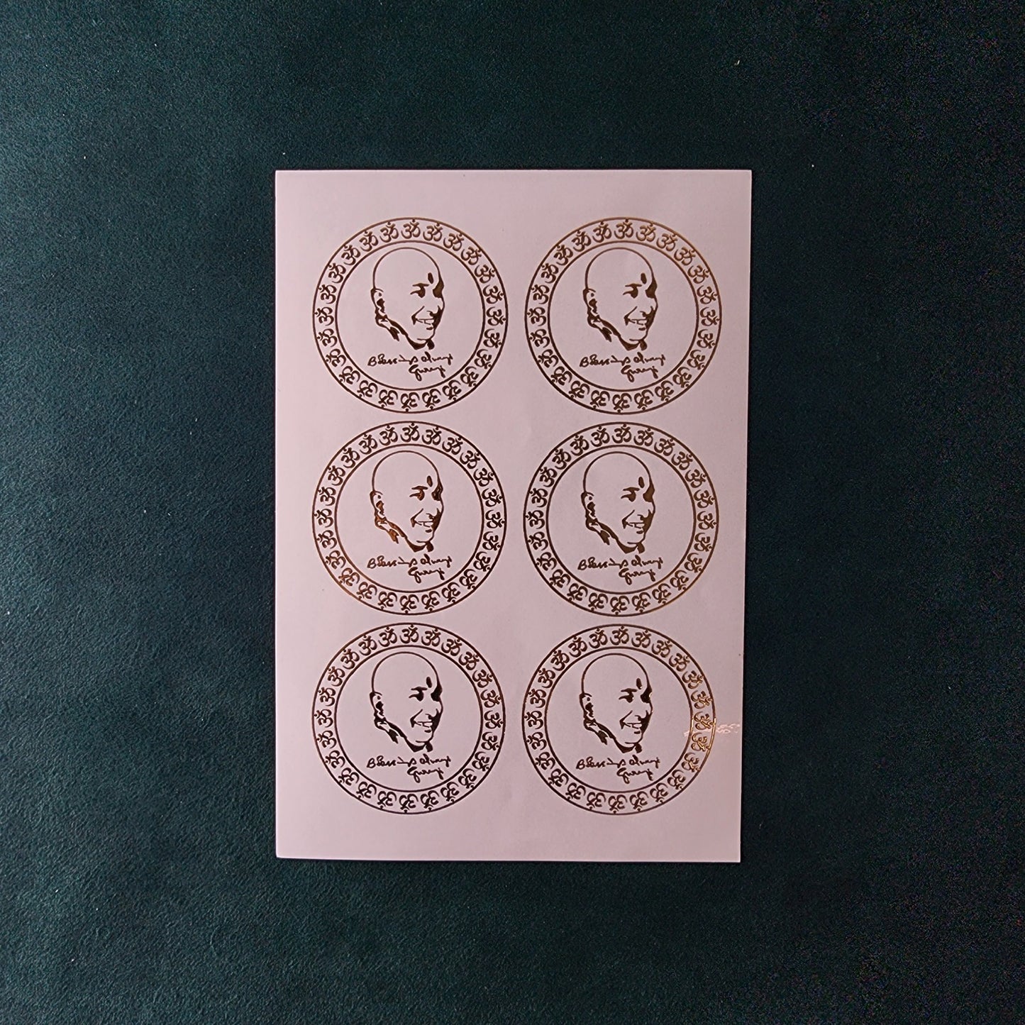 A5 Guru ji Embossed Sticker Sheet.