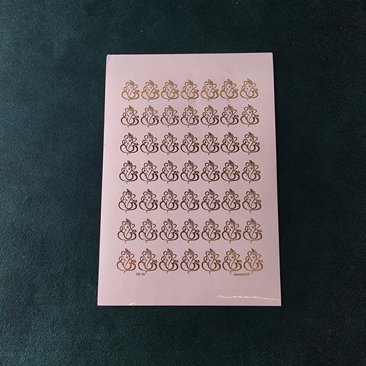 A5 Ganesha Embossed Sticker Sheet