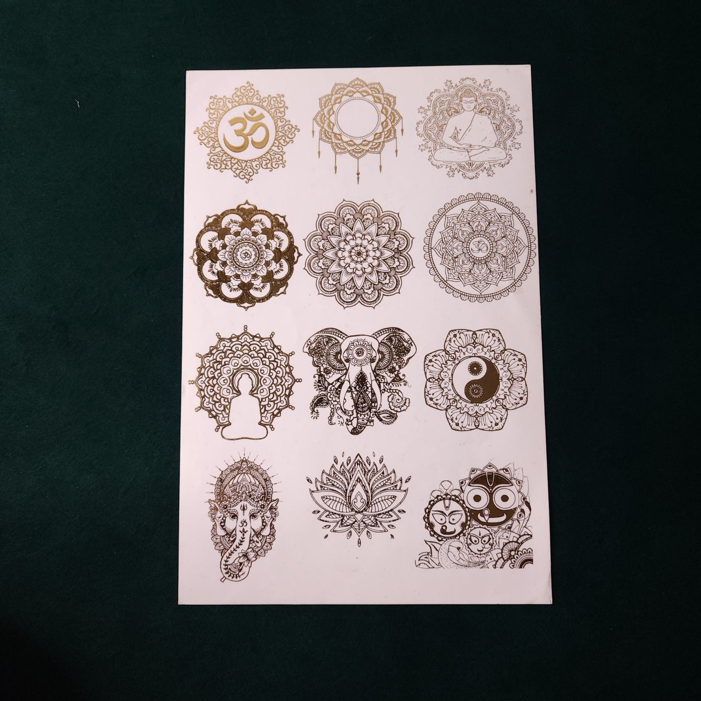 A5 GOD Embossed Sticker Sheet.