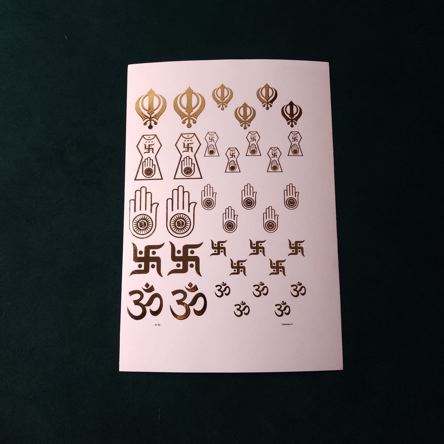 A5 GOD Embossed Sticker Sheet.