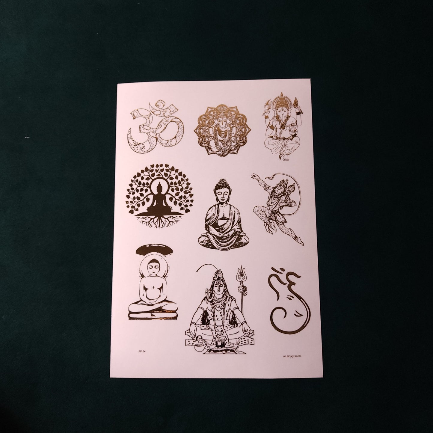 A5 GOD Embossed Sticker Sheet.