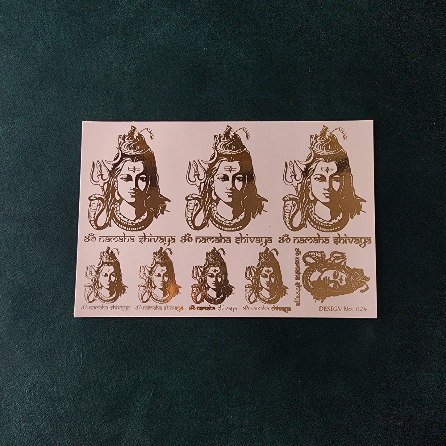 A5 GOD Embossed Sticker Sheet.