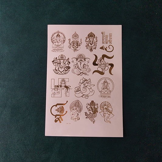 A5 Ganesha Embossed Sticker Sheet