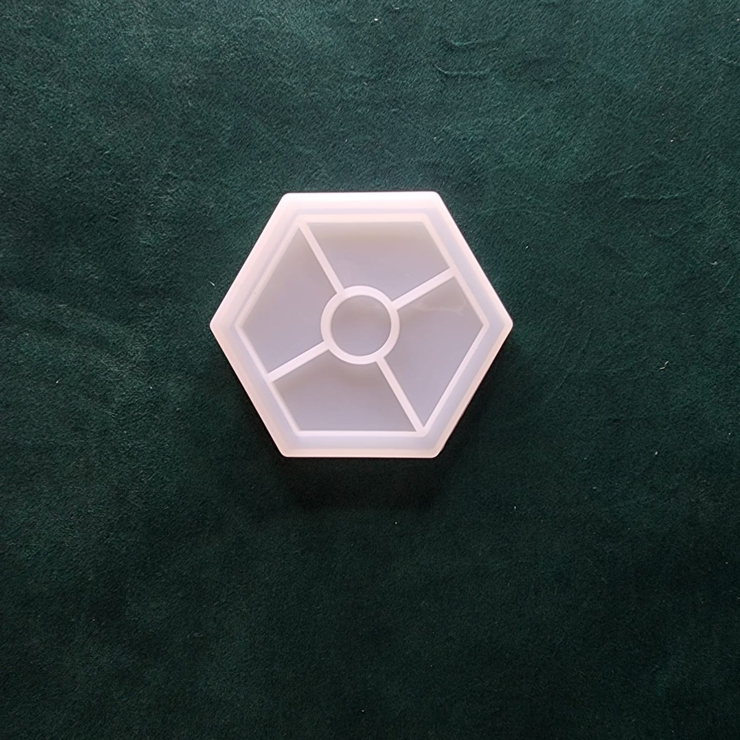 Hexagon/ Trinket Coaster Mould With Border.