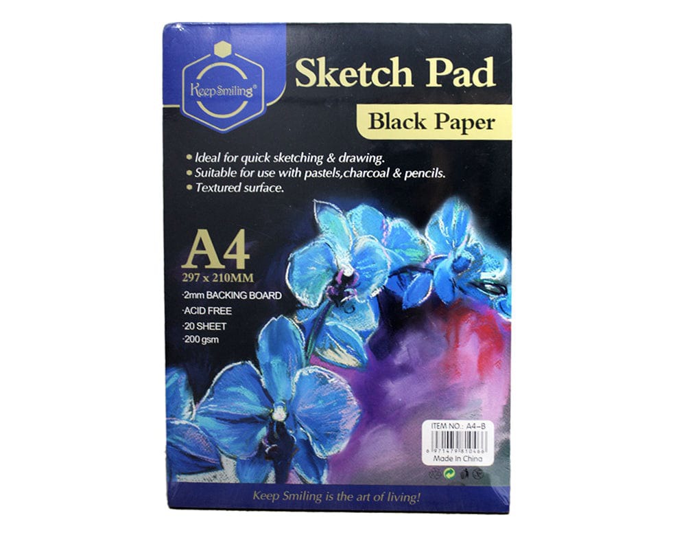 A4 BLACK SKETCH PAD(20SHEET)