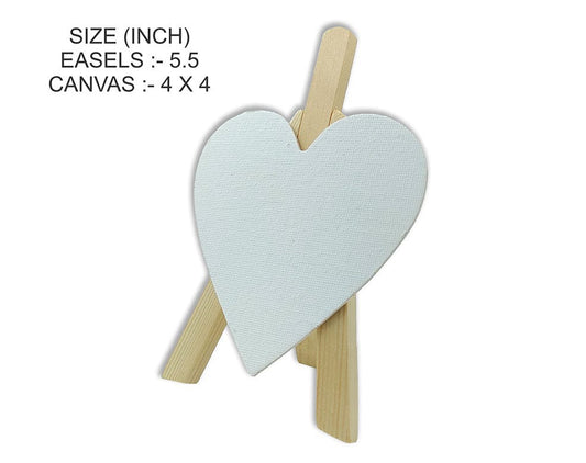 EASEL WITH HEART CANVAS