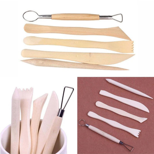 5 Pc Wooden Clay Modelling Tool