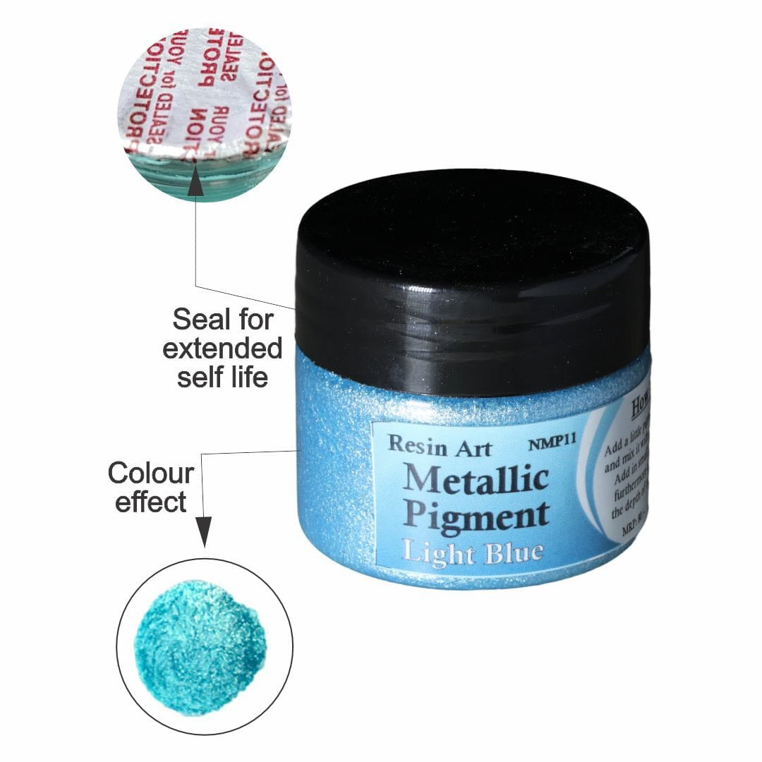 Light Blue Metallic Pigment (20 Gram)