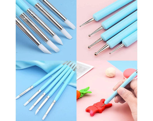 5Pcs Silicon & Embossing Tool