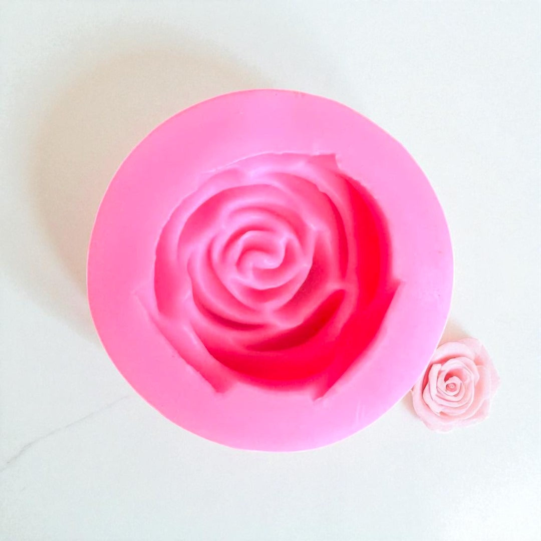Rose Flower Candle Mould – Pink