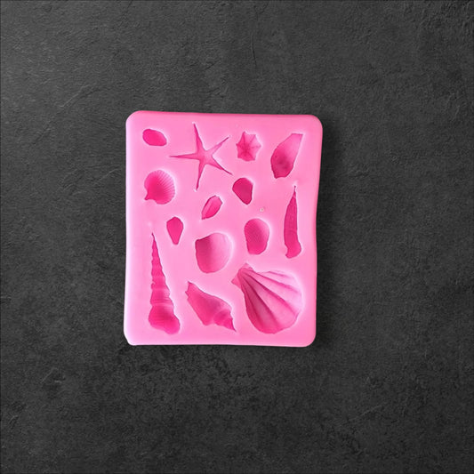14 Cavity Sea Shell Mould – Pink