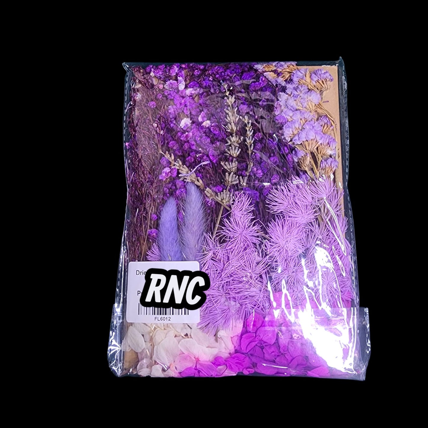 Dry Flower Sheet Card Packing – Purple Theme (FL6012)