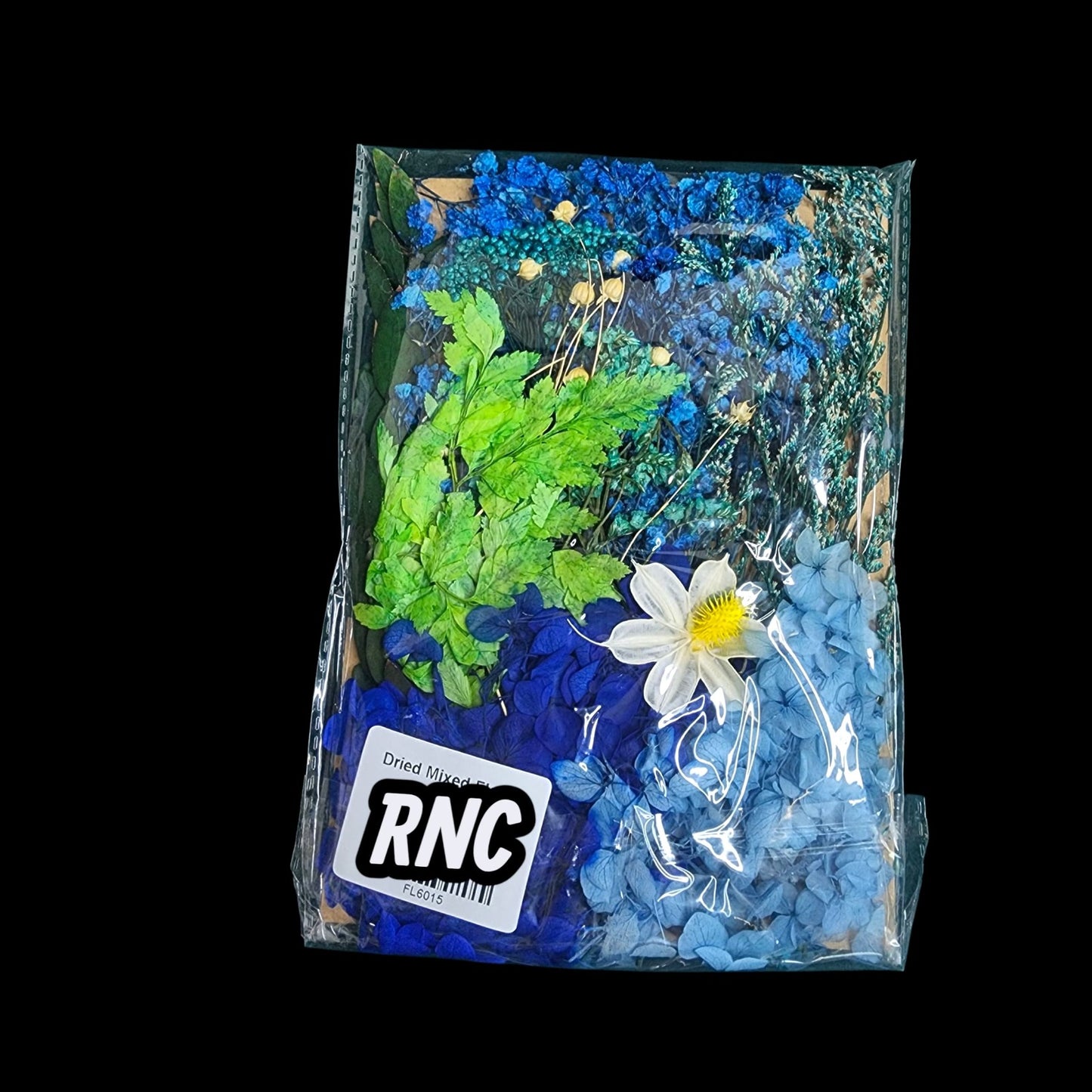 Dry Flower Sheet Card Packing – Blue Theme (FL6015)