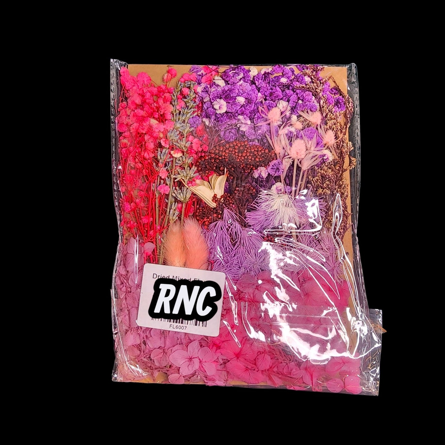 Dry Flower Sheet Card Packing – Purple Theme (FL6007)