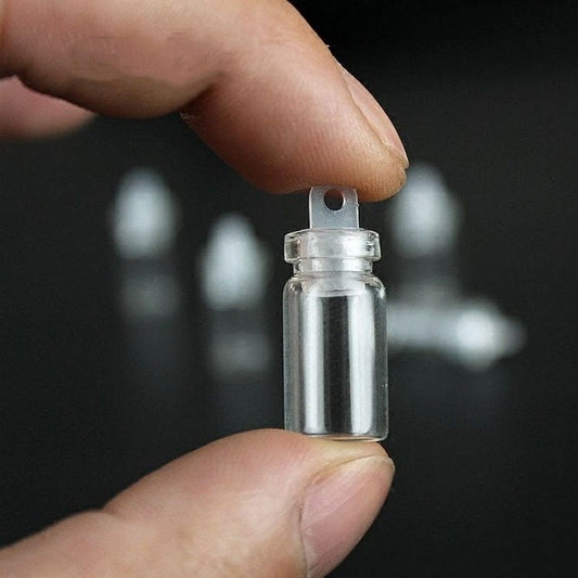 Glass Bottle With Lid (Mini Message Bottles)