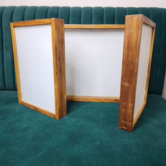 12 "X 18" DOOR OPENING TEAWOOD FRAME WITH ACRYLIC BASE