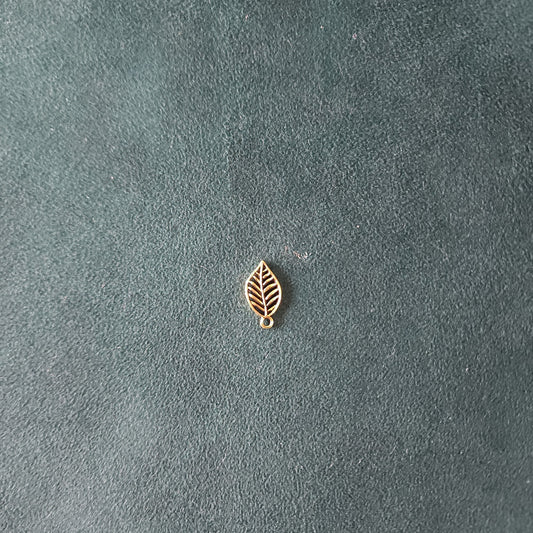 Mini Metal Leaf Charm – Golden Finish