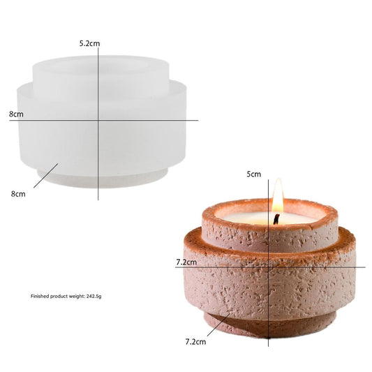 Cement Cylindrical Candle Cup Mould(1113)
