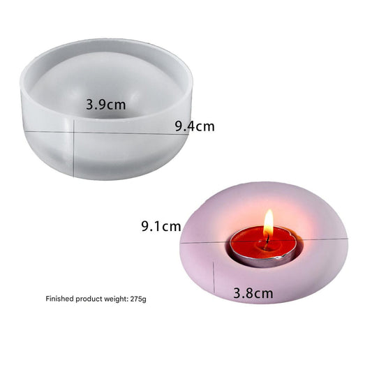 Unequal Circular Candle T-Light Holder Mould (1051)