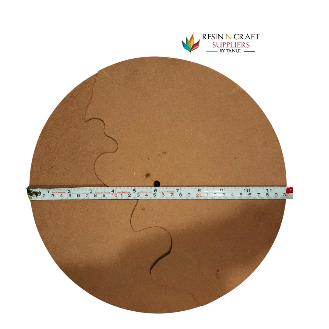 12" Designer MDF Clock Base – Double Layer (Design 2)